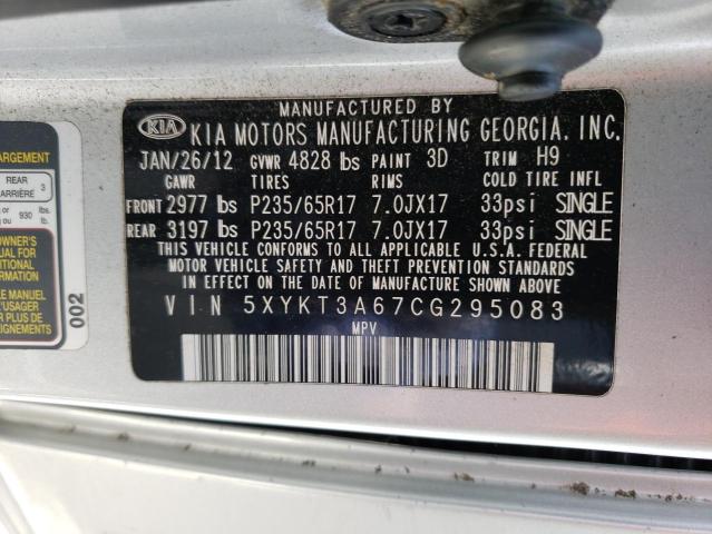 Photo 12 VIN: 5XYKT3A67CG295083 - KIA SORENTO BA 