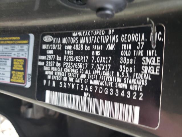 Photo 11 VIN: 5XYKT3A67DG334322 - KIA SORENTO 