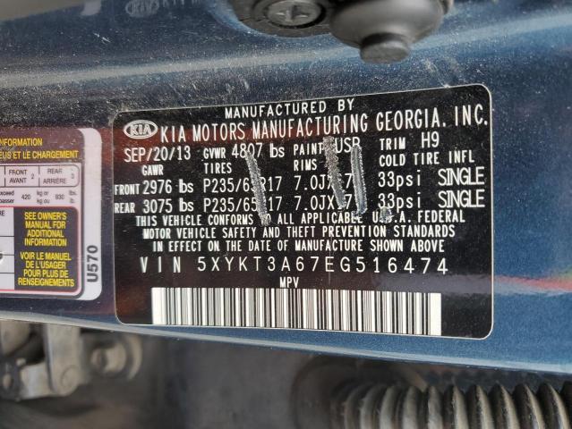 Photo 12 VIN: 5XYKT3A67EG516474 - KIA SORENTO LX 