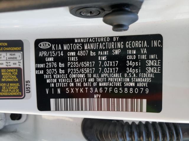 Photo 9 VIN: 5XYKT3A67FG588079 - KIA SORENTO LX 