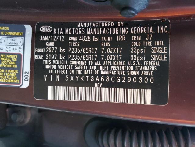 Photo 12 VIN: 5XYKT3A68CG290300 - KIA SORENTO BA 