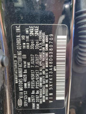 Photo 12 VIN: 5XYKT3A68DG380709 - KIA SORENTO 