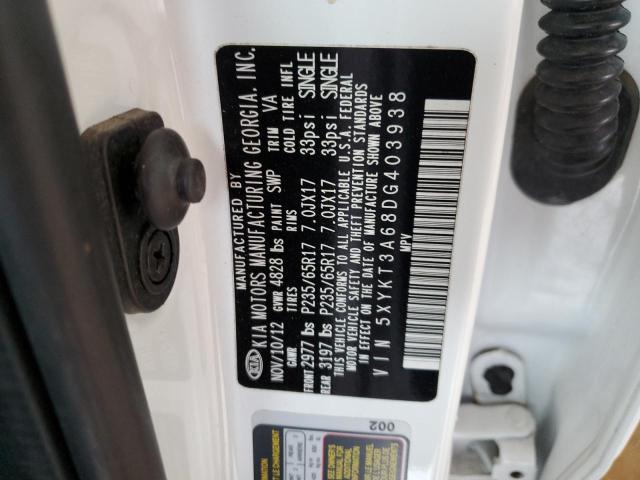 Photo 12 VIN: 5XYKT3A68DG403938 - KIA SORENTO LX 