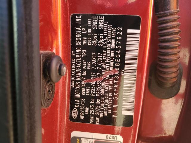 Photo 12 VIN: 5XYKT3A68EG457922 - KIA SORENTO 