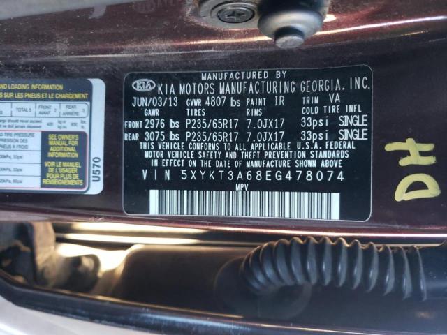 Photo 9 VIN: 5XYKT3A68EG478074 - KIA SORENTO LX 