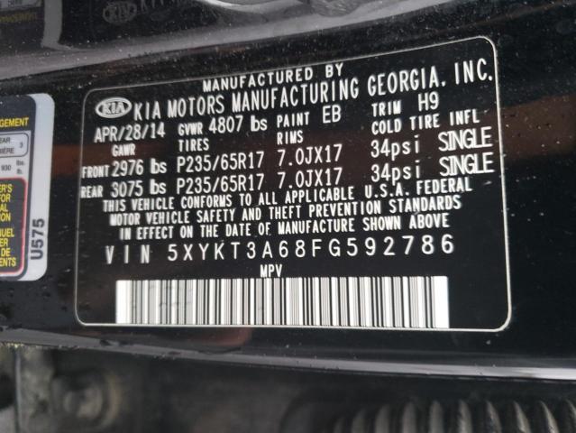 Photo 11 VIN: 5XYKT3A68FG592786 - KIA SORENTO LX 