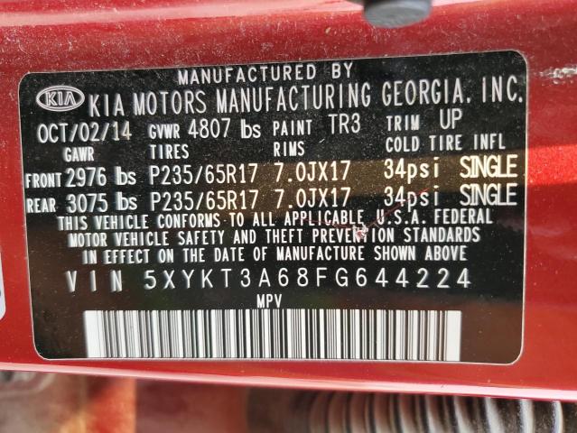 Photo 12 VIN: 5XYKT3A68FG644224 - KIA SORENTO LX 