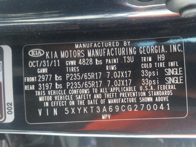 Photo 9 VIN: 5XYKT3A69CG270041 - KIA SORENTO BA 