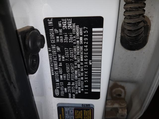 Photo 9 VIN: 5XYKT3A69EG429157 - KIA SORENTO LX 