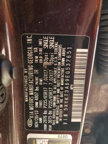 Photo 12 VIN: 5XYKT3A69EG537651 - KIA SORENTO LX 