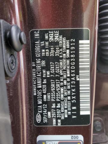 Photo 11 VIN: 5XYKT3A6XDG381912 - KIA SORENTO 