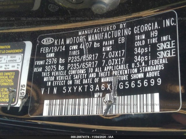 Photo 8 VIN: 5XYKT3A6XFG565699 - KIA SORENTO 