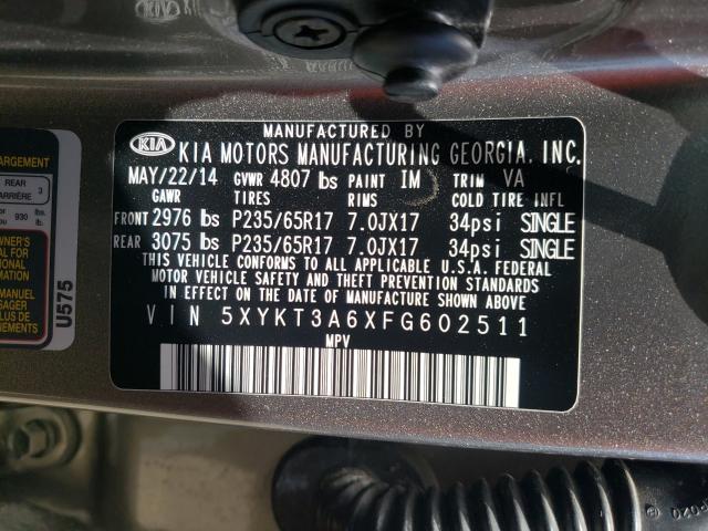 Photo 9 VIN: 5XYKT3A6XFG602511 - KIA SORENTO LX 