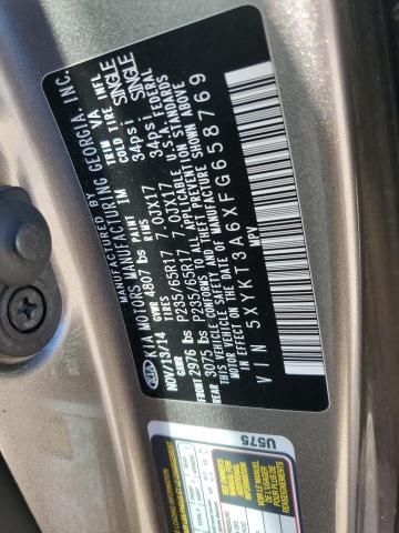 Photo 12 VIN: 5XYKT3A6XFG658769 - KIA SORENTO LX 