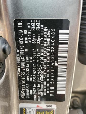 Photo 12 VIN: 5XYKT4A13DG340483 - KIA SORENTO 