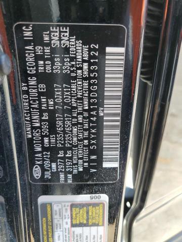 Photo 12 VIN: 5XYKT4A13DG353122 - KIA SORENTO LX 