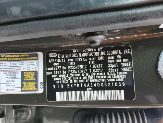 Photo 12 VIN: 5XYKT4A14DG321859 - KIA SORENTO 