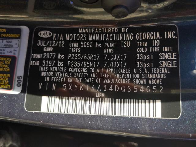 Photo 9 VIN: 5XYKT4A14DG354652 - KIA SORENTO LX 