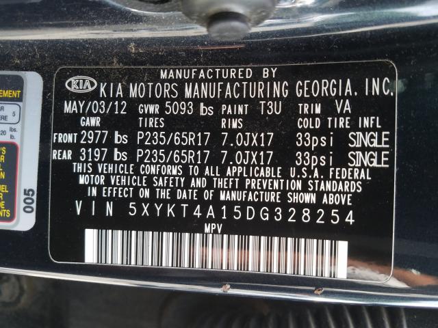 Photo 9 VIN: 5XYKT4A15DG328254 - KIA SORENTO 