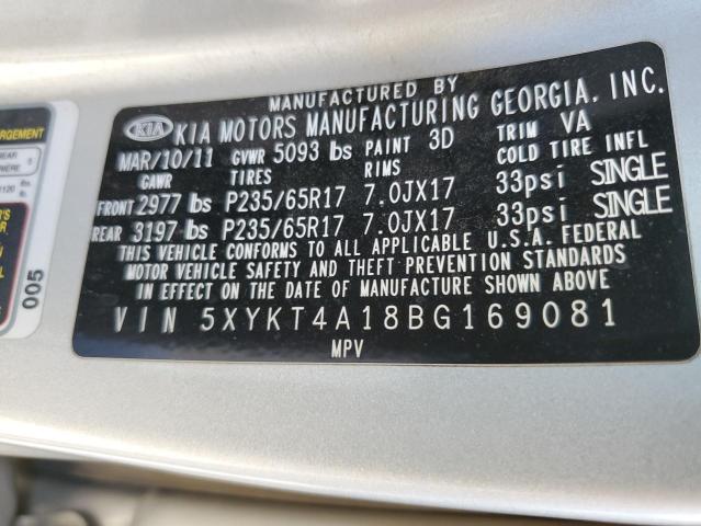 Photo 12 VIN: 5XYKT4A18BG169081 - KIA SORENTO 