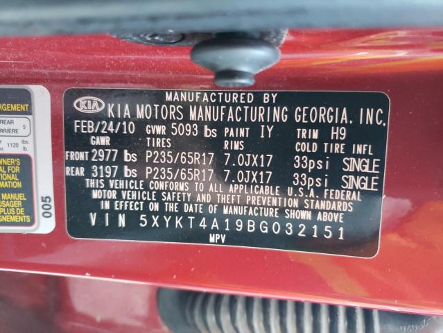 Photo 12 VIN: 5XYKT4A19BG032151 - KIA SORENTO 