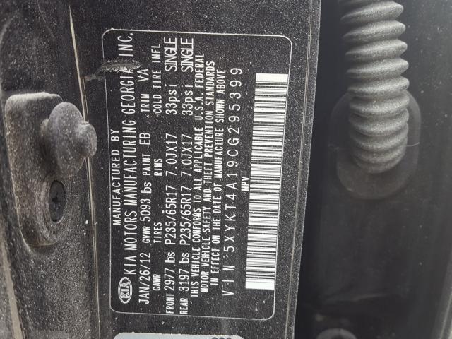 Photo 9 VIN: 5XYKT4A19CG295399 - KIA SORENTO BA 