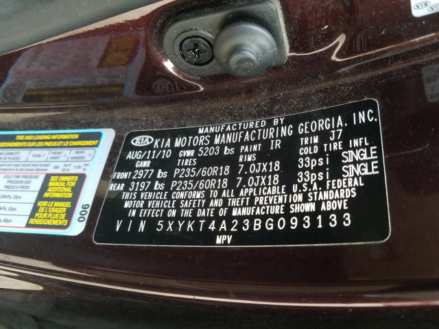 Photo 9 VIN: 5XYKT4A23BG093133 - KIA SORENTO BA 