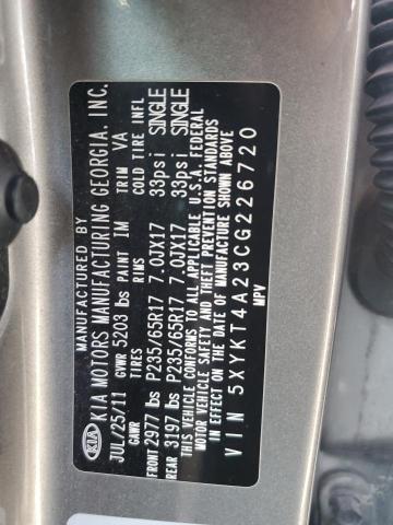 Photo 12 VIN: 5XYKT4A23CG226720 - KIA SORENTO BA 