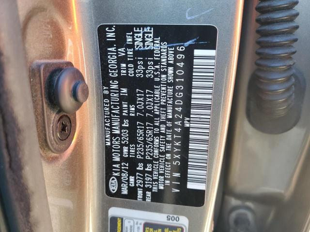 Photo 13 VIN: 5XYKT4A24DG310496 - KIA SORENTO LX 