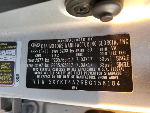 Photo 12 VIN: 5XYKT4A26BG158184 - KIA SORENTO BA 