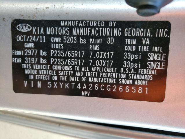 Photo 11 VIN: 5XYKT4A26CG266581 - KIA SORENTO 