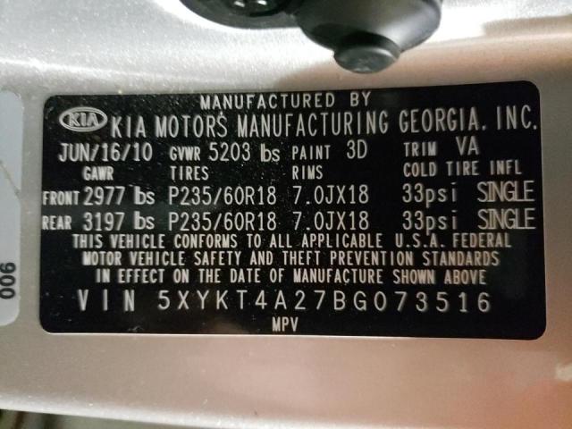 Photo 9 VIN: 5XYKT4A27BG073516 - KIA SORENTO BA 