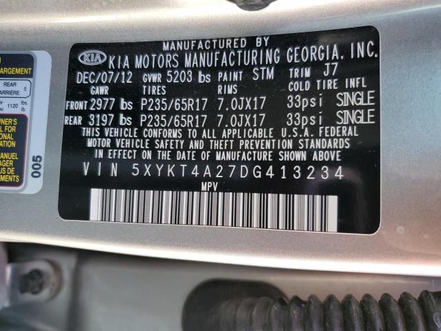 Photo 12 VIN: 5XYKT4A27DG413234 - KIA SORENTO LX 