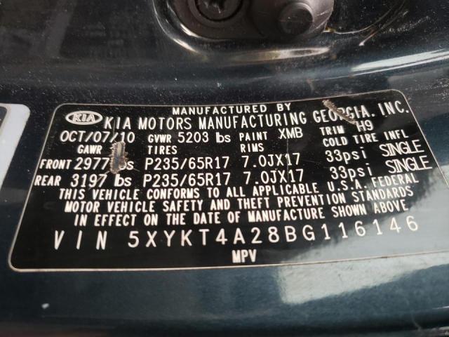 Photo 9 VIN: 5XYKT4A28BG116146 - KIA SORENTO BA 