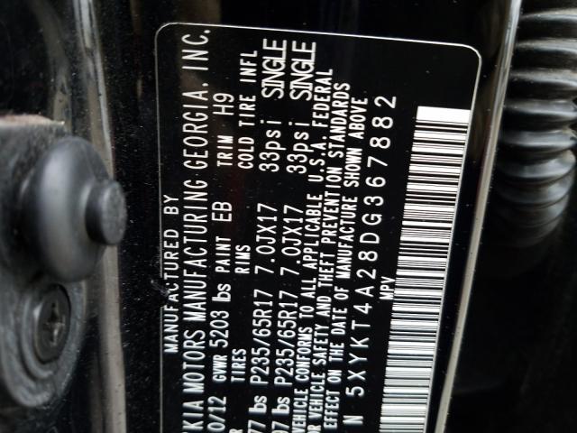 Photo 9 VIN: 5XYKT4A28DG367882 - KIA SORENTO LX 