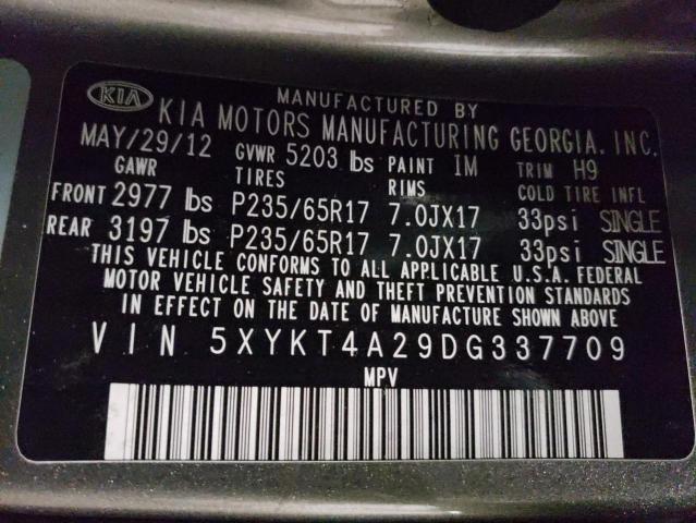 Photo 12 VIN: 5XYKT4A29DG337709 - KIA SORENTO LX 