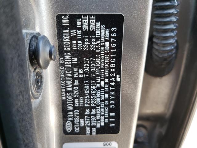 Photo 9 VIN: 5XYKT4A2XBG116763 - KIA SORENTO BA 