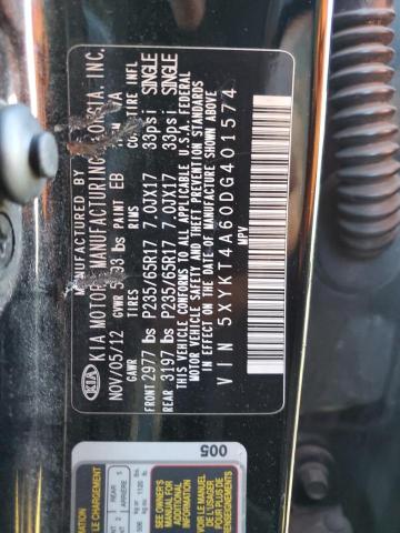 Photo 12 VIN: 5XYKT4A60DG401574 - KIA SORENTO LX 