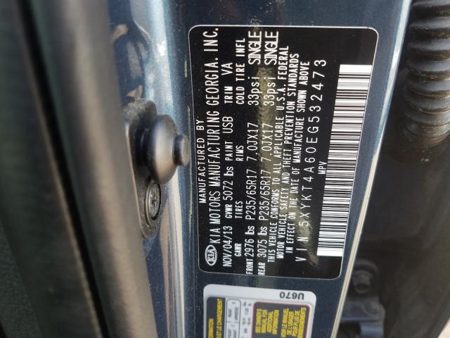 Photo 9 VIN: 5XYKT4A60EG532473 - KIA SORENTO LX 