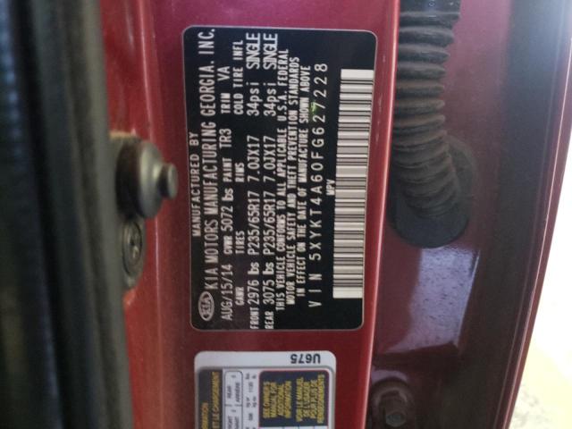 Photo 12 VIN: 5XYKT4A60FG627228 - KIA SORENTO LX 