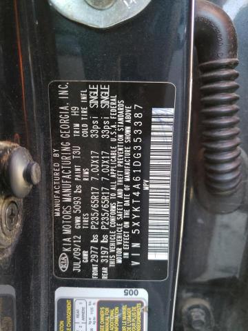 Photo 12 VIN: 5XYKT4A61DG353387 - KIA SORENTO 