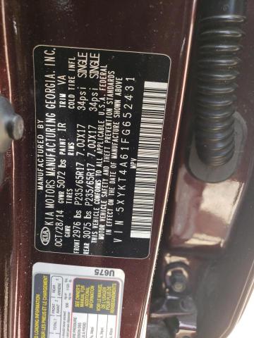 Photo 12 VIN: 5XYKT4A61FG652431 - KIA SORENTO LX 