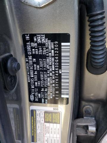 Photo 13 VIN: 5XYKT4A63DG412309 - KIA SORENTO 