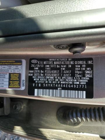 Photo 12 VIN: 5XYKT4A64EG492771 - KIA SORENTO LX 