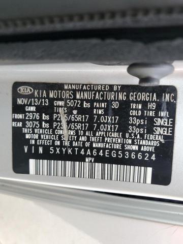 Photo 12 VIN: 5XYKT4A64EG536624 - KIA SORENTO LX 