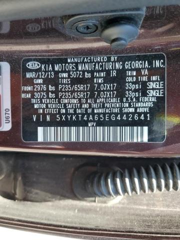 Photo 12 VIN: 5XYKT4A65EG442641 - KIA SORENTO LX 