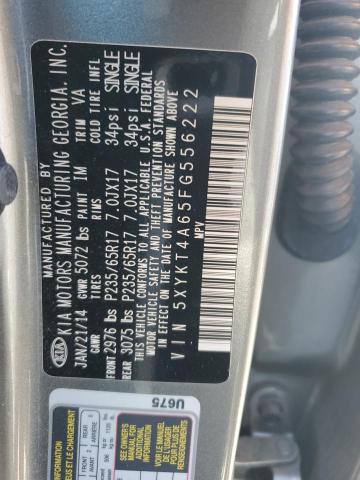 Photo 12 VIN: 5XYKT4A65FG556222 - KIA SORENTO 