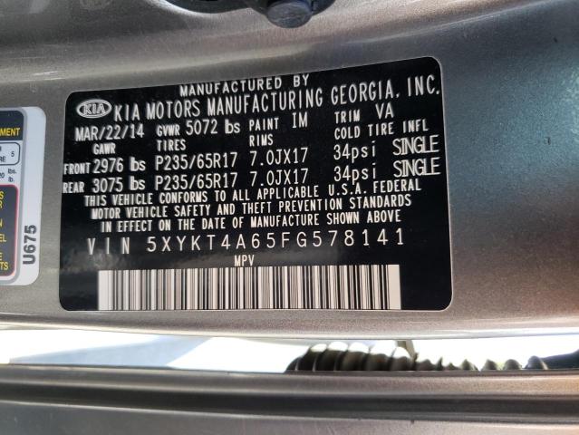 Photo 9 VIN: 5XYKT4A65FG578141 - KIA SORENTO LX 