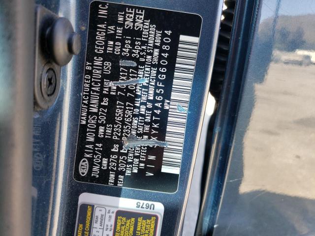 Photo 12 VIN: 5XYKT4A65FG604804 - KIA SORENTO LX 