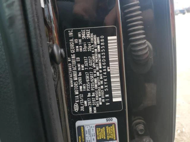 Photo 11 VIN: 5XYKT4A66DG355880 - KIA SORENTO 